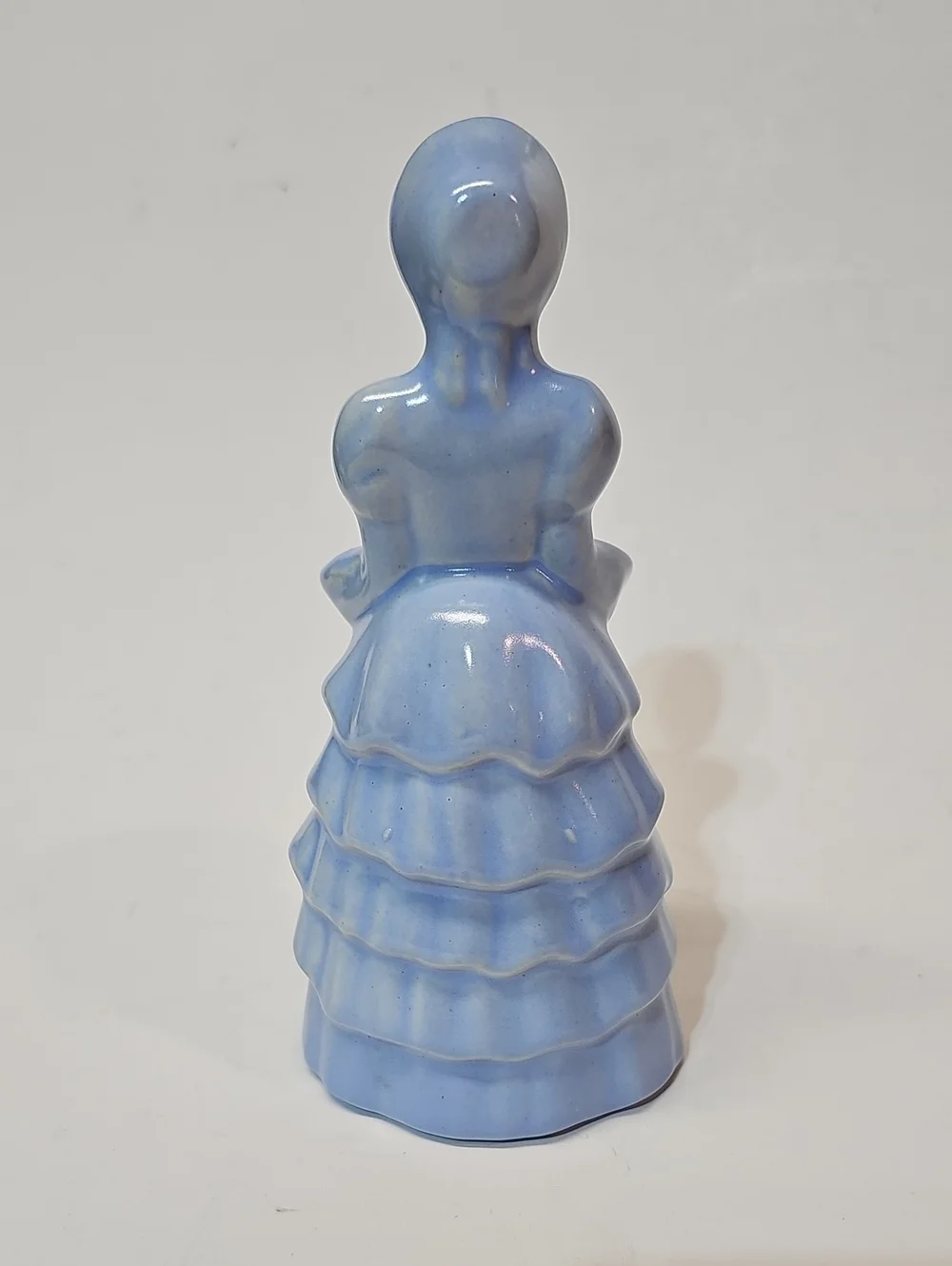 Vintage Haeger Pottery Blue Southern Belle Lady 1940s Ceramic Planter / Vase